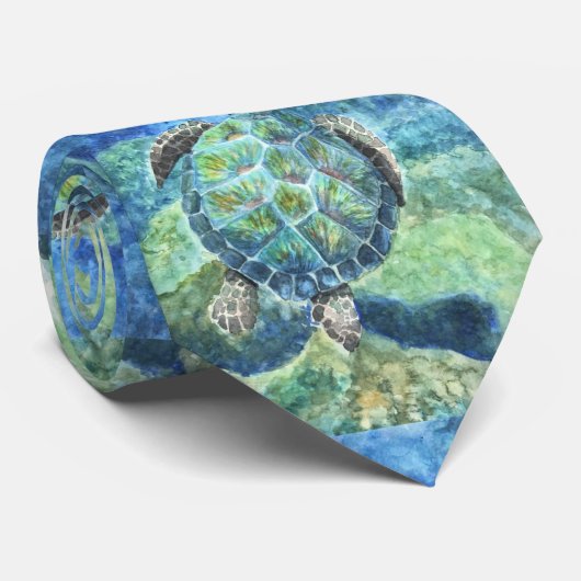 メンズタイ – ウミガメ#2 ネクタイ (ロール)