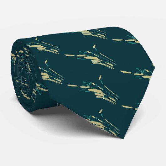 メンズタイ、不機嫌メンズスタイル50sダークティール（緑がかった色）グリーン ネクタイ (ロール)