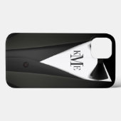 メンズタキシードのスーツのパターン – モノグラユニークム Case-Mate iPhoneケース (裏面 (横))