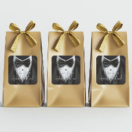 メンズタキシード白黒誕生日パーティー スクエアシール