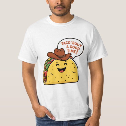 メンズタコカウボーイおもしろいTシャツ Tシャツ (正面)