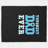 メンズタフパパ史上最高 – 前立腺がん認識度 フリースブランケット (正面(横))