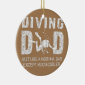 メンズダイビングパパダイブスキューバダイバーギフトおもしろい セラミックオーナメント (右)