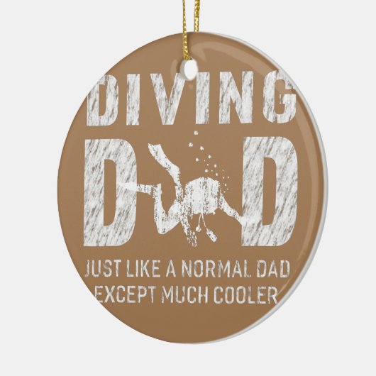メンズダイビングパパダイブスキューバダイバーギフトおもしろい セラミックオーナメント (左)
