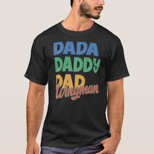 メンズダダディパパウィンマン Tシャツ (正面)