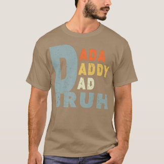 メンズダダディパパブルーおもしろいパパ父のレトロ Tシャツ
