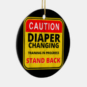 メンズダディオムツキットニューダディサバイバルパパベビー セラミックオーナメント (右)