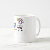 メンズダディコーンユニコーンパパとベビー父長日 コーヒーマグカップ (正面右)