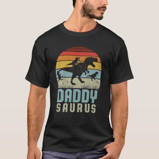 メンズダディサウルスダディサウルスレックス父の日 Tシャツ (正面)