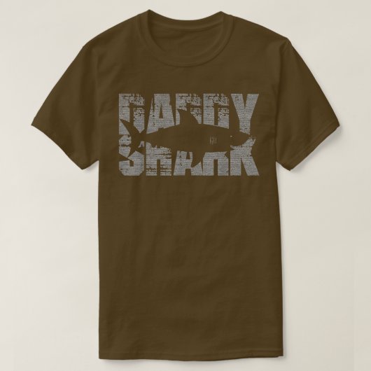 メンズダディシャークおもしろいシャーク Tシャツ (デザイン正面)