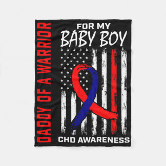 メンズダディパパオブアウォリアー男の赤ちゃんウォリアーハート フリースブランケット