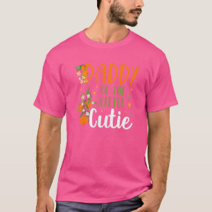 メンズダディリトルかわいこちゃんベビーシャワーオレンジ1st Bir Tシャツ