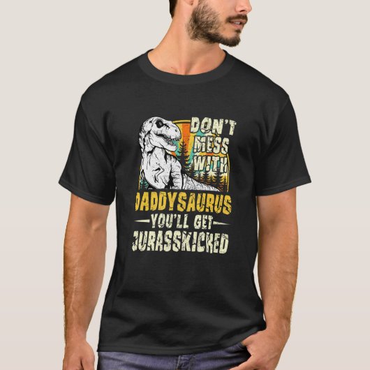 メンズダディレックスサウルスパサウルス Tシャツ (正面)