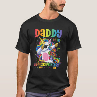 メンズダディーオブザ誕生日プリンセスダビングユニコール Tシャツ