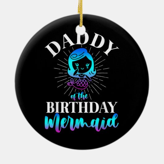 メンズダディープオブザ誕生日人魚 セラミックオーナメント (裏面)