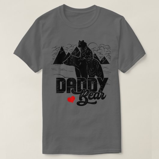 メンズダディーベアかわいいベビークブパパパパAポップファース Tシャツ (デザイン正面)