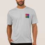 メンズダブルプリントTシャツスポーツシルバー Tシャツ<br><div class="desc">画像文字をここに追加モダンテンプレートメンズスポーツテック競合他社Activewearシルバー両面プリントTシャツ。</div>