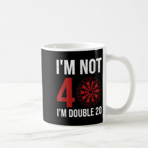メンズダーツプレーヤー引用文40歳の誕生日Imいいえ40 コーヒーマグカップ