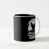 メンズチキンパパのような通常のパパチキンおもしろい ツートーンマグカップ (正面右)