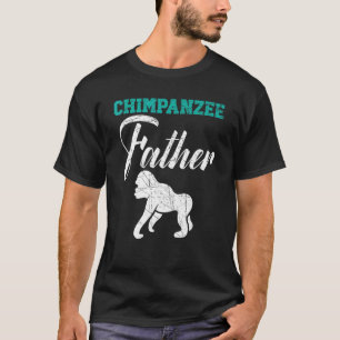 メンズチンパンジー神父モンキー野生動物動物園 Tシャツ