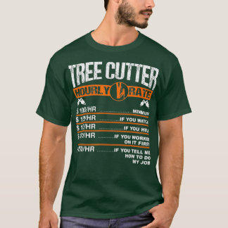 メンズツリーカッタ時給ツリー外科医 Tシャツ