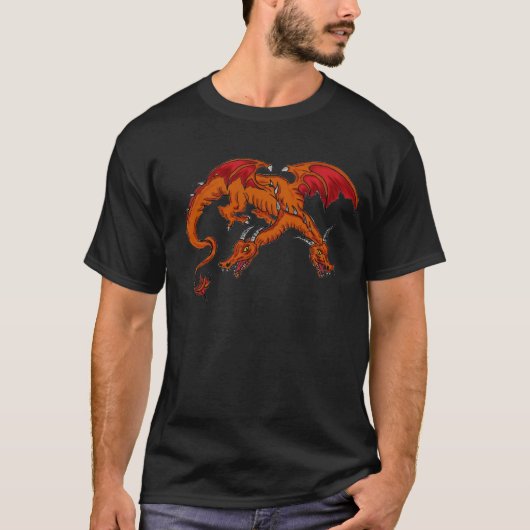 メンズツーヘッドドラゴン Tシャツ (正面)
