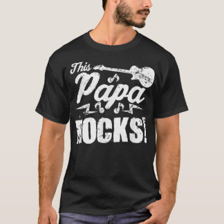 メンズティスパパロック ズティタールロックンロおもしろいール Tシャツ