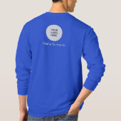 メンズティモダンーシャツ深い王室のブルー追加ロゴ Tシャツ (裏面)