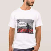 メンズティーシャツハッピーハローウィン魔女ネコ Tシャツ (正面)