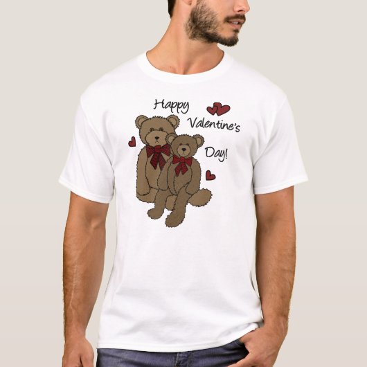 メンズテディベアLove Tシャツ (正面)