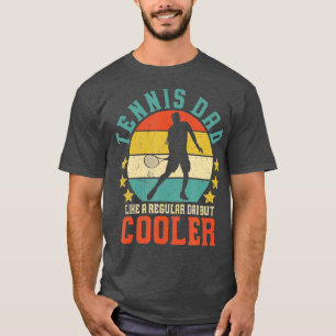 メンズテニスパパヴィンテージテニスプレーヤーファーザーデー Tシャツ