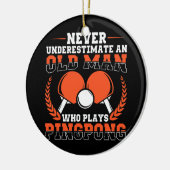 メンズテーブおもしろいルテニスラバーグラフィック男性へ セラミックオーナメント (左)