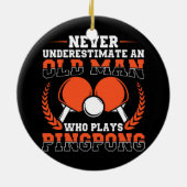 メンズテーブおもしろいルテニスラバーグラフィック男性へ セラミックオーナメント (裏面)