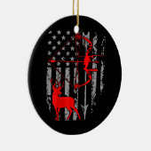 メンズディアー狩りグラフィックティーディアボウ狩り セラミックオーナメント (右)