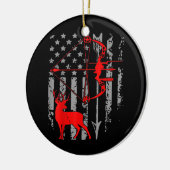 メンズディアー狩りグラフィックティーディアボウ狩り セラミックオーナメント (左)