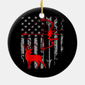 メンズディアー狩りグラフィックティーディアボウ狩り セラミックオーナメント (裏面)