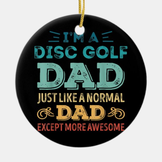 メンズディスクゴルフパパは、通常のパパのような他を除く セラミックオーナメント (正面)