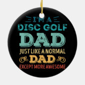 メンズディスクゴルフパパは、通常のパパのような他を除く セラミックオーナメント (裏面)