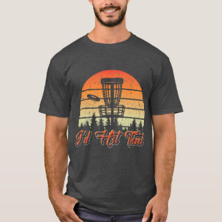 メンズディスクゴルフ私はそのレトロおもしろいヴィンテージを打つ Tシャツ