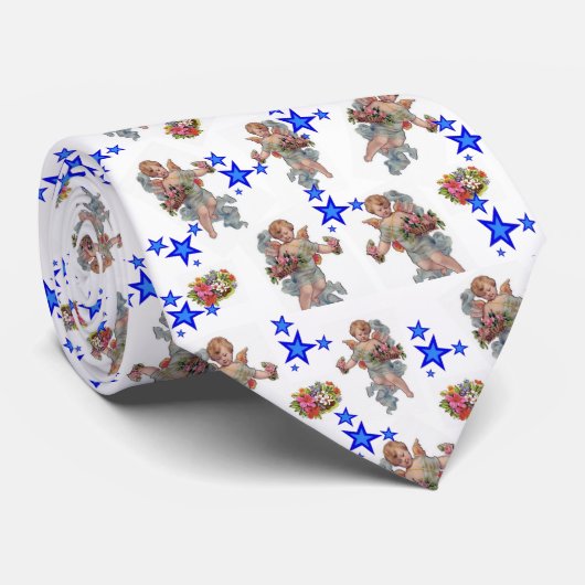 メンズデザイナーエンジェルブルースターズ ネクタイ (ロール)