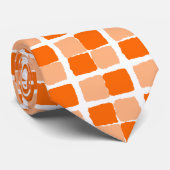 メンズデザイナータイズオレンジスクウェア ネクタイ (ロール)