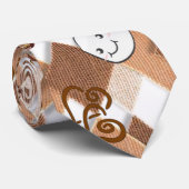 メンズデザイナータイズホットチョコレートマシュマロ ネクタイ (ロール)