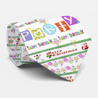 メンズデザイナータイズメリークリスマスハッピーバースデー ネクタイ
