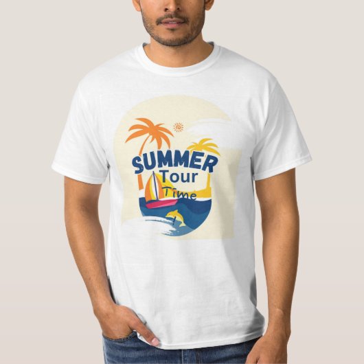 メンズデザイナーTシャツ、Summar Tour、Tシャツ、Colorf Tシャツ (正面)