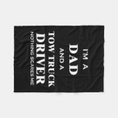 メンズトウトラック運転パパ、何も運転しない フリースブランケット (正面(横))