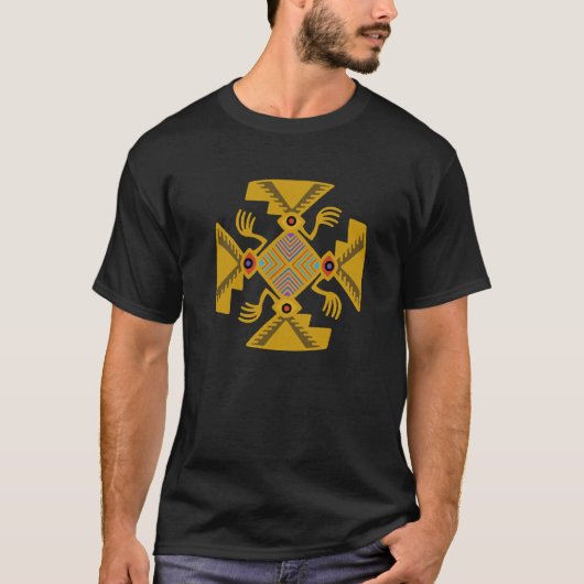 メンズトライバルペルーのインカTシャツ Tシャツ (正面)