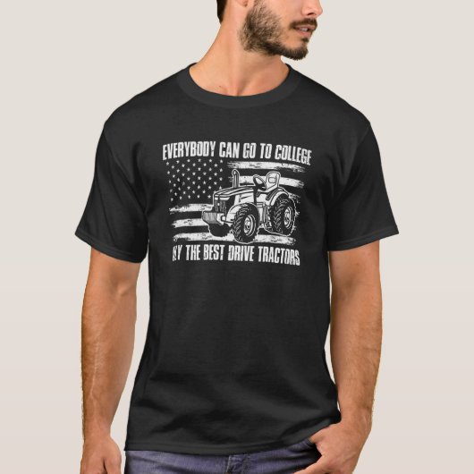 メンズトラクタドライバFarmingonyドライ最高のブTrac Tシャツ (正面)
