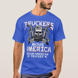 メンズトラック運転手アメリカのトラック運転手トラックDiを移動 Tシャツ