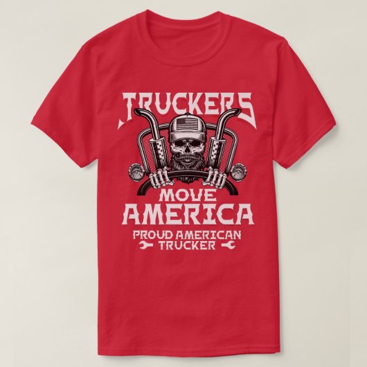 メンズトラック運転手アメリカのトラック運転手トラックDiを移動 Tシャツ (デザイン正面)