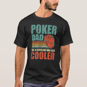 メンズトランプのポーカーパパは、通常のパパがファスのようにすクールる Tシャツ
